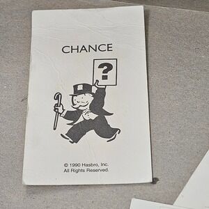 Vtg 1990 Hasbro Monopoly Junior Chance Cards (24pcs) Replacement Game Pieces Set